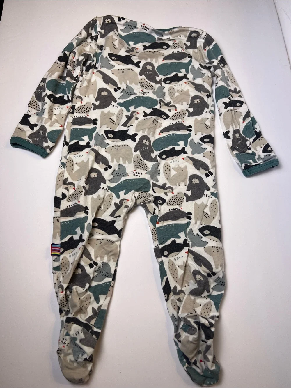 Lot of 2 Magnetic Me Modal Footie Pajamas Size 3-6 Months